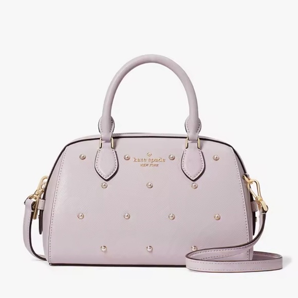 Kate Spade Madison Lilac purple pearl beaded duffie bag crossbody mini duffel - Picture 2 of 7